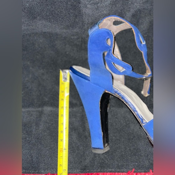 VINTAGE BLUE SUEDE SHOES pin up burlesque - Picture 7 of 9